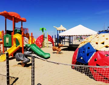 Children's area on the beach