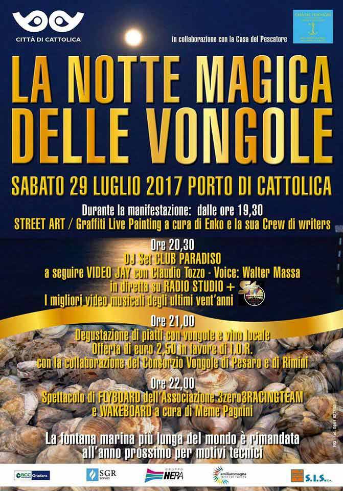 Sapori ed eventi per la Notte Magica delle Vongole a Cattolica
